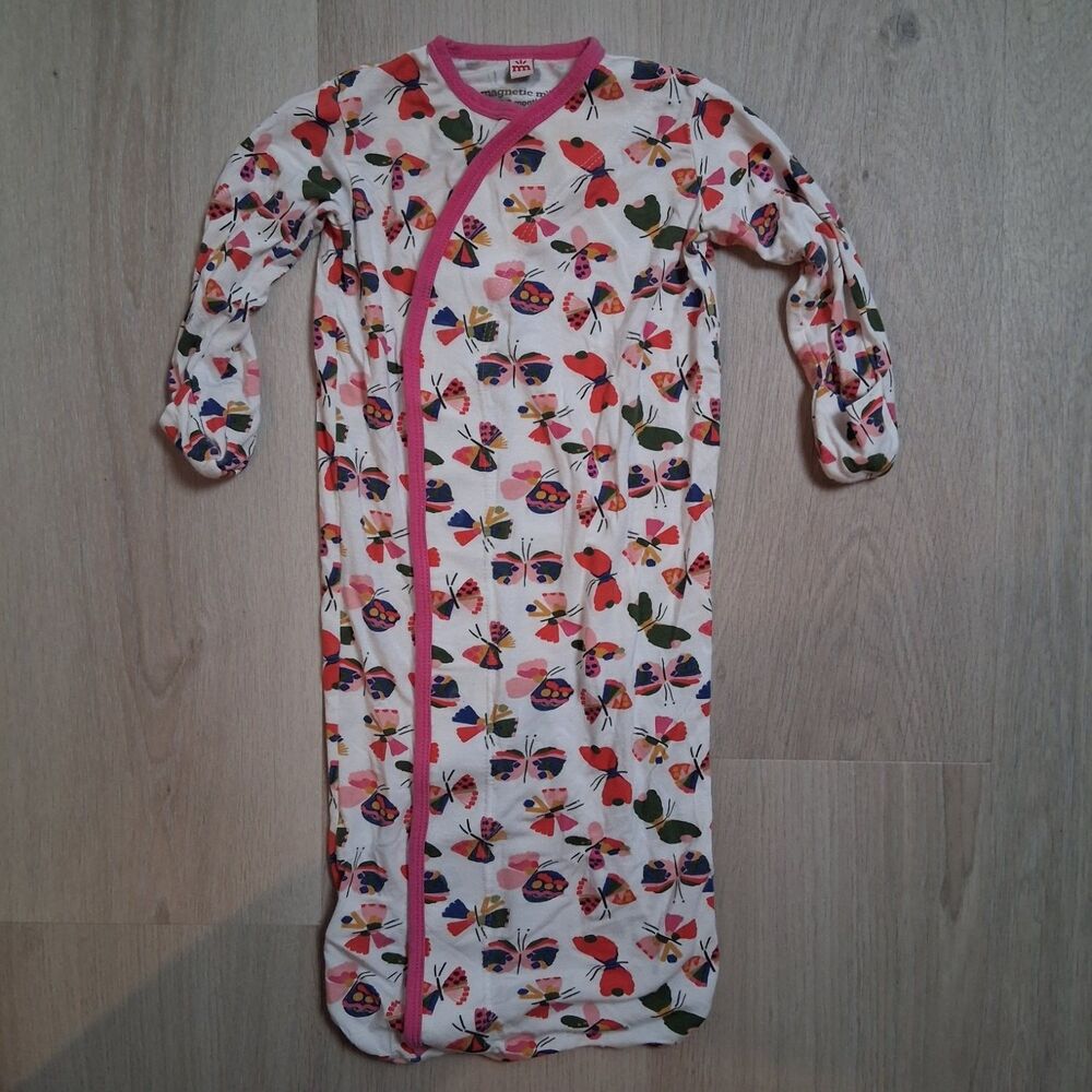 Magnetic Me Butterflies Modal Sleep Gown Baby 0-3 Months Long Sleeve